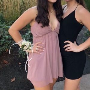 Tobi Pink Strappy/backless Dress